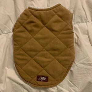 Small brown suede dog jacket NWOT